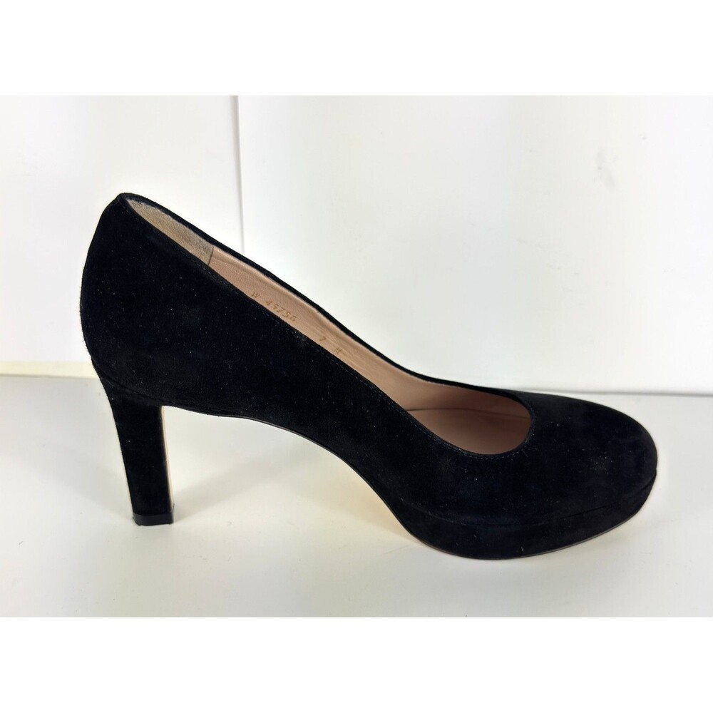 Stuart Weitzman Larsa Suede Platform Women's Black Pump US 7 - Picture 4 of 9